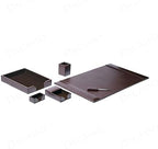 Dacasso Dark Brown Bonded Leather Luxury 6 Piece Desk Set - Blotter Pad & Desk Organization Essentials - Executive Decor and Surface Protector - Image 6