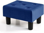 BRIAN & DANY Small Foot Stool, Velvet Foot Stools with Legs, Stable Small Footstool for Living Room, Royal Blue by BRIANDANY