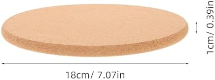 12pcs Round Cork Trivets, 7.07 Inch Wood Heat Resistant Pads Xmas - Image 2
