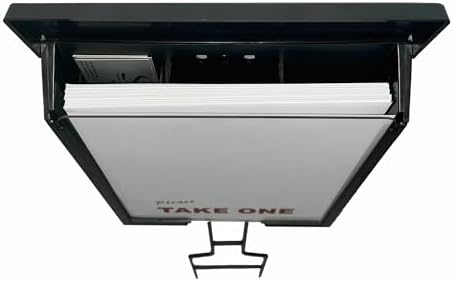 Sanzo Specialties Outdoor Brochure Box on a Stake 46 inch tall - Holds 250 8.5 x 11 Documents and 60 Business Cards, Flyer Literature Yard Dispenser (Black, Pack of 2) - Image 4