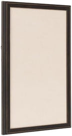 Kate and Laurel Oakhurst Rectangle Framed Linen Fabric Pinboard, 15 x 24, Black, Traditional Decorative Bulletin Board with Stepped Profile for Use as Motivational Vision Board or Wall Organization by KateandLaurel