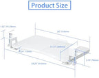 suptek Small Keyboard Tray Under Desk Pull Out with C Clamp Mount, Computer Keyboard & Mouse Tray, 20 (24.2 Including Clamps) x 11.8 inch Slide-Out Platform Computer Drawer for Typing, White, DSF1SW - Image 6