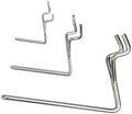 Pegboard Hooks 60-Pack 1” + 2" + 4” L Hook - Zinc Plated - Will Not Fall Out - Fits Any Peg Board - Organize Tools, Accessories, Workbench, Garage Storage, Kitchen, Craft or Hobby Supplies, Jewelry by RightArrange