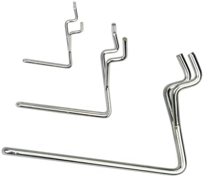 Pegboard Hooks 60-Pack 1” + 2" + 4” L Hook - Zinc Plated - Will Not Fall Out - Fits Any Peg Board - Organize Tools, Accessories, Workbench, Garage Storage, Kitchen, Craft or Hobby Supplies, Jewelry by RightArrange