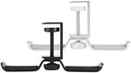 Headphone Stand PC Gaming Headphone Stand, Under Desk Dual Headset Hanger Hook Holder with Adjustable and Rotating Arm Clamp, Built in Cable Clip Organizer(Silver) - Image 6