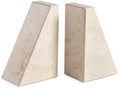 Marble Book Ends Decorative, Unique Bookends for Shelves, Bookends to Hold Heavy Books, Durable Book Holder Stopper for Home Office Desk Bookshelf Decoration, Turkey Natural Marble, Set of 2 by Karibiber