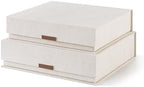 Soul & Lane - Letter Keepsake Storage Box, Magnetic Lid, Set of 2, Beige by SoulLane