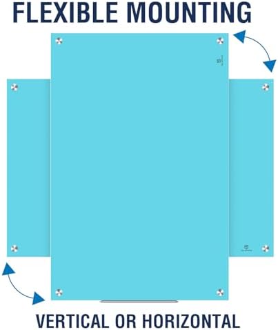 TSJ OFFICE White Board for Wall - 36" x 24" Blue Glass Board 3 X 2 FT - Image 3