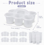 6 Pack Classroom Caddy With Handle for School Supplies, Clear - Image 2