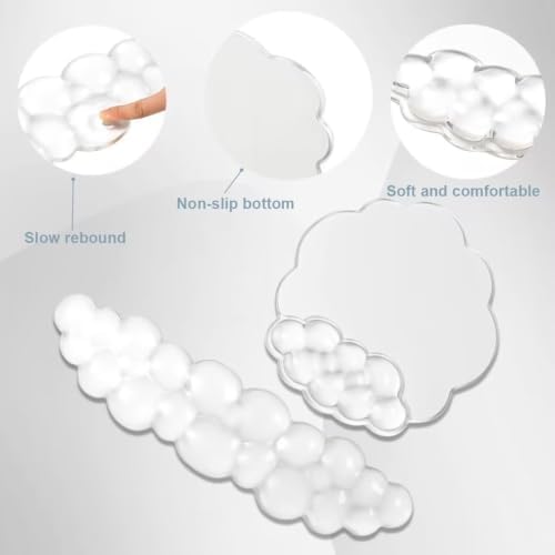 Cloud Wrist Rest for Keyboard and Mouse Set - Cooling Erogonomic Mouse Pad - Image 5