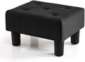 BRIAN & DANY Small Foot Stool, Velvet Foot Stools with Legs, Stable Small Footstool for Living Room, Ink Black by BRIANDANY