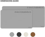 Fenge Desk Pad Mat for Home & Office, 31.5” x 15.7”, Light Grey - Image 2