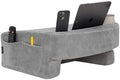 Reading Pillow for Gaming – Extra Large Lap Desk & Arm Rest with Cup & Phone Holder, Adjustable Heights, Laptop Support, Large Pockets – Comfortable for Work, Gaming & Crocheting (Furry Grey) by TabCouchCaddy