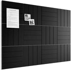 Bumusty 48" x 36" Large Cork Board Alternative, Black by BUMUSTY