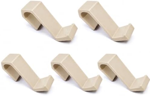 Bunk Bed Hooks for Dorm Room, Over Bed Storage Hooks for Backpack & Accessories, 5 Pack (Beige) by Unknown