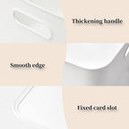 Yishyfier Plastic Storage Baskets Bins Boxes With Lids,Organizing Container White Storage Organizer Bins For Shelves Drawers Desktop Playroom Classroom Office,4-Pack - Image 5