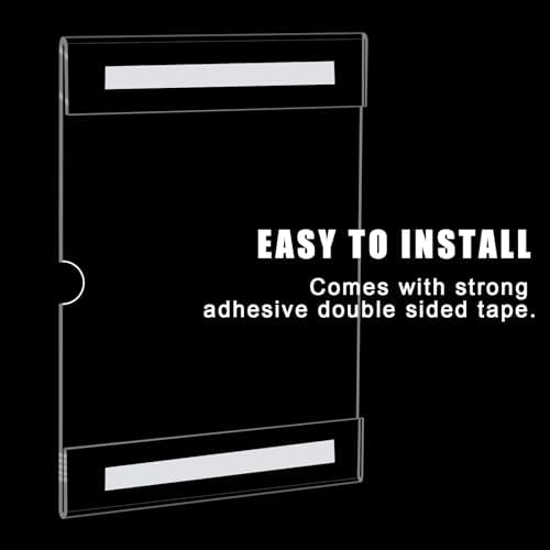 xydstay 8.5 x 11 Acrylic Wall Sign Holder 12 Pack, Clear Frame with Tape - Image 2