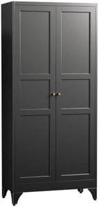 Letaya Metal Pantry Storage Cabinet with Door and Adjustable Shelves,Black by LetayaMetalCabinets