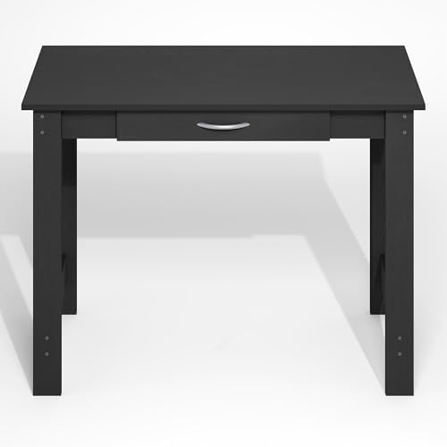 Furinno Jaya Desk, 39.2 Wide Computer Desk with Drawer, Darkwood - Image 6