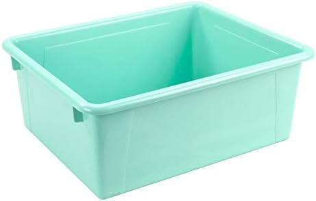 Storex Letter Size Deep Storage Tray – Organizer Bin for Classroom, Office and Home, Teal, 5-Pack (62529U05C) - Image 4