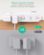 Mifaso PD65W Desk Clamp Power Strip, 1080J Surge Protector, 2 USB C - Image 4