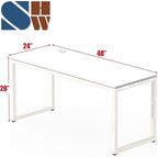 SHW 48-Inch Commercial-Grade Office Computer Desk, White - Image 3