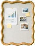 Wavy Linen Cork Memo Board, 17.7" x 23.6" by YINGXUN
