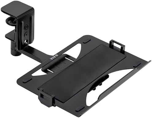 VIVO Clamp-on 12 x 9 inch Rotating Laptop Tray, Extra Sturdy Single Desk Swivel Clamp, Ergonomic Typing, Black, MOUNT-LAP1CB by VIVO