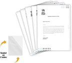 White Vinyl Folders, Heavy Duty Plastic Folders with Clear Front Pocket, Doctor Stuff, Letter Size L-Type Document Holder for Home, Office and Medical, Pack of 100 - Image 2