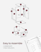 VASAGLE File Cabinet with 2 File Drawers, Printer Stand, Fit A4 Letter Size - Image 4