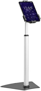 Pyle Anti-Theft Tablet Security Stand Kiosk-Heavy Duty Aluminum Metal Floor Standing Mount Tablet Case Holder Display w/Height Adjustable Pole,Fits iPad Mini 2 3 4 Air Samsung Tablets-Pyle PSPADLK60 by PyleUSA