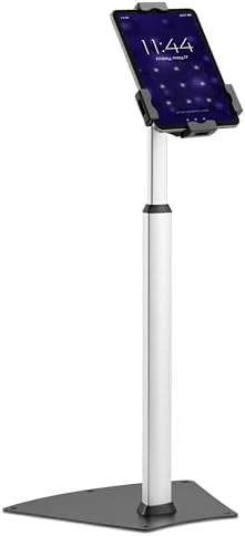 Pyle Anti-Theft Tablet Security Stand Kiosk-Heavy Duty Aluminum Metal Floor Standing Mount Tablet Case Holder Display w/Height Adjustable Pole,Fits iPad Mini 2 3 4 Air Samsung Tablets-Pyle PSPADLK60 by PyleUSA