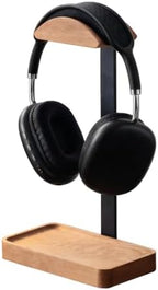 muso wood Oak Headphone Stand, Wood Headset Stand with Storage Base by Musowood
