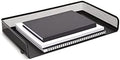 TRU RED Side-Load Stackable Metal Letter Tray, Matte Black, 2-Pack by TRURED