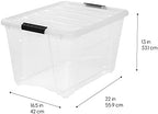 IRIS USA 6-Pack 54 Quart Storage Bins with Lids, Clear - Image 3