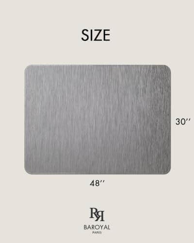 BARoyal Office Chair Mat for Hardwood Floor Under Desk Computer Rolling Chair Mat for Wood/Tile Floor Non-Slip Heavy Duty Desk Rug PVC Plastic Hard Floor Protector 30" x 48"(Gray) - Image 6