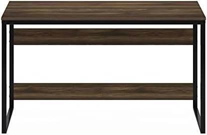 Furinno Moretti Desk, 52 Wide Metal Frame Gaming Desk, Rectangular Computer Desk, Writing Desk, Office Desk for Home Office, Study Room, Dorm, Bedroom, Brown Walnut - Image 5