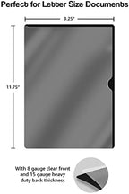 Black Vinyl Folders, Heavy Duty Plastic Folders with Clear Front Pocket, Doctor Stuff, Letter Size L-Type Document Holder for Home, Office and Medical, Pack of 100 - Image 3