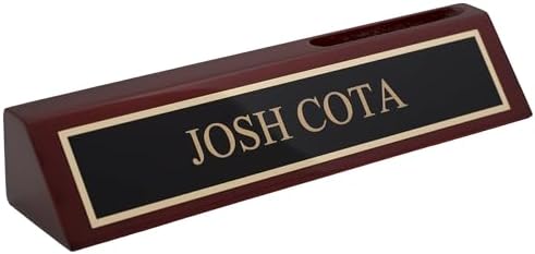 Dayspring Pens Personalized Rosewood Nameplate with Business Card Holder by DayspringPens