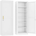 Ckzbx Metal Locker Tall Narrow Storage Cabinet, 67" H Locking Tool File Cabinets Snack Locker Organizer for School Classroom,Bedroom,Gym Home Office,Entryway and Hallway (20" W 1Door White) by Ckzbx