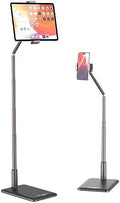 VIJIM Tablet Floor Stand Holder, Phone Stand for Recording, Adjustable Cell Phone & Tablet Holder for Floor, Compatible with iPad Pro Air Mini, Galaxy Tab, iPhone & 4.6-12.9 Inch Devices by VIJIM