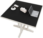 CENNBIE 30 Inches Square Table Pad - Cork & Leather Table Mat - Suitable as Side Dining Coffee Table Cover Protector - Can Be Cut to Fit (23.6"-30", Black) by CENNBIE