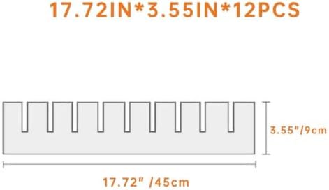 12Pcs Drawer Dividers, 17.72" x 3.55", Thick, DIY Organizer Separator, Large Adjustable Dresser Drawer Organizer for Clothes, Bedroom, Bathroom, Kitchen Cutlery, Desk, Office Storage - Image 2