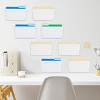 EASEPRES 8 Pack White Plastic Single Pocket Hanging File Organizer, Wall Mount Paper Mails Magazines Holder, Mounted Folder Bins for Office, School and Home, 12.99x4.13x7.48 inches - Image 4