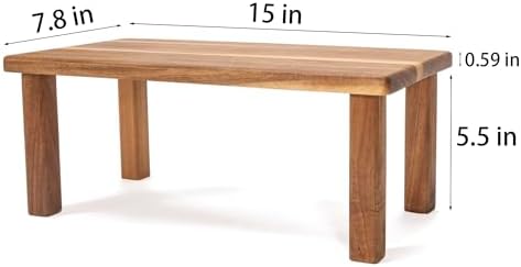 Kitchen Cabinet Counter Shelf Acacia Wood Desktop Organizer Shelf - Image 3