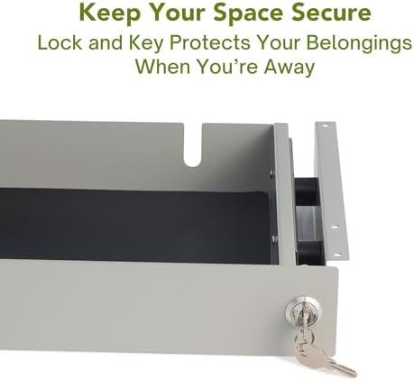 Perfect POSTURE Under Desk Drawer & Organizer 9.5 x 34.5 Metal Desk Storage - Image 5