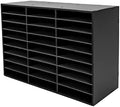Mail Sorter Organizer, Black Mailbox for Classroom, 27 Compartments Literature Organizer, Desktop File Sorter, Paper Organizer for Home School Office (27 Slots Black) by MhdunueSK