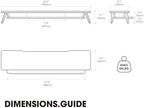 Fenge Dual Monitor Stand Riser, Wooden Desk Shelf with 2-Tier Storage - Image 2