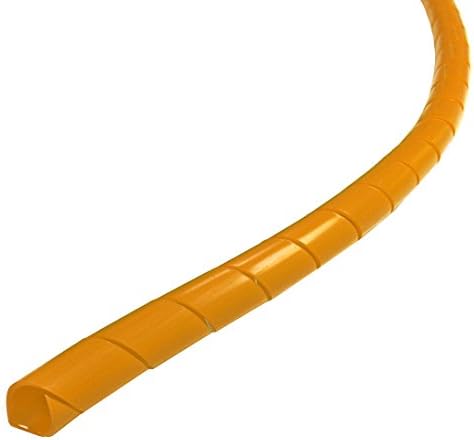 Electriduct 1.25" Spiral Cable Wrap Flexible Sleeve - 25 Feet - Orange by Electriduct