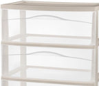 Sterilite Wide 3-Drawer Cart with Wheels for Bedroom and Dresser, 3-Pack - Image 5